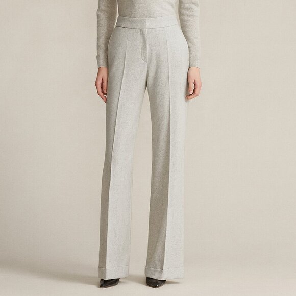 Ralph Lauren Black Label Pants - Ralph Lauren Black Label Women's Wool & Cashmere Wide Leg/Flare Pants Gray 10